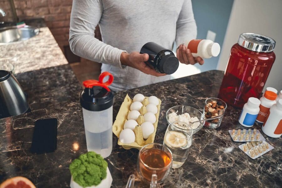 health supplements and wholefoods in kitchen