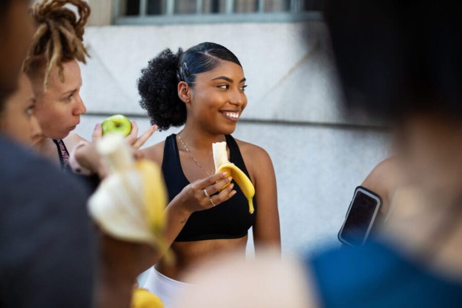 nutritionist salary uk woman with banana